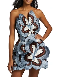 Butterfly Embroidered Cocktail Dress