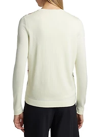 Cherry Blossom Silk-Blend Cardigan