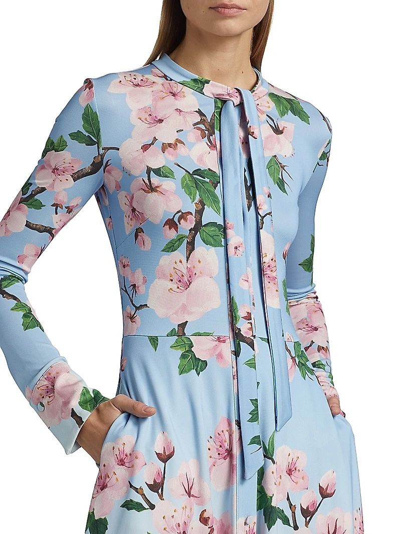 Ombrê Cherry Blossom Jersey Dress