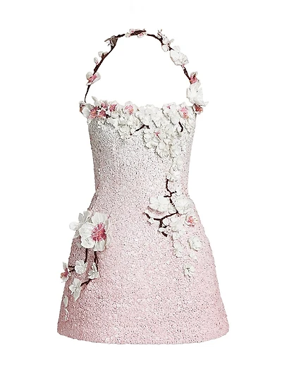 Cherry Blossom Sequined Minidress