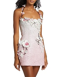 Cherry Blossom Sequined Minidress