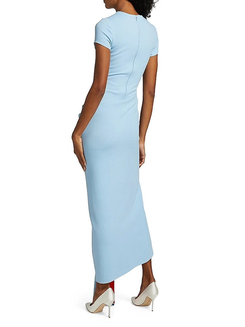 Two-Tone Jersey Asymmetrical Dress