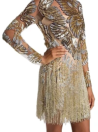 Butterfly Embroidered Tulle Cocktail Dress