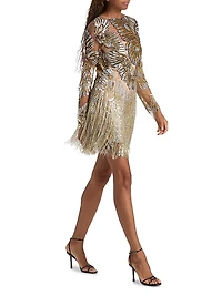 Butterfly Embroidered Tulle Cocktail Dress