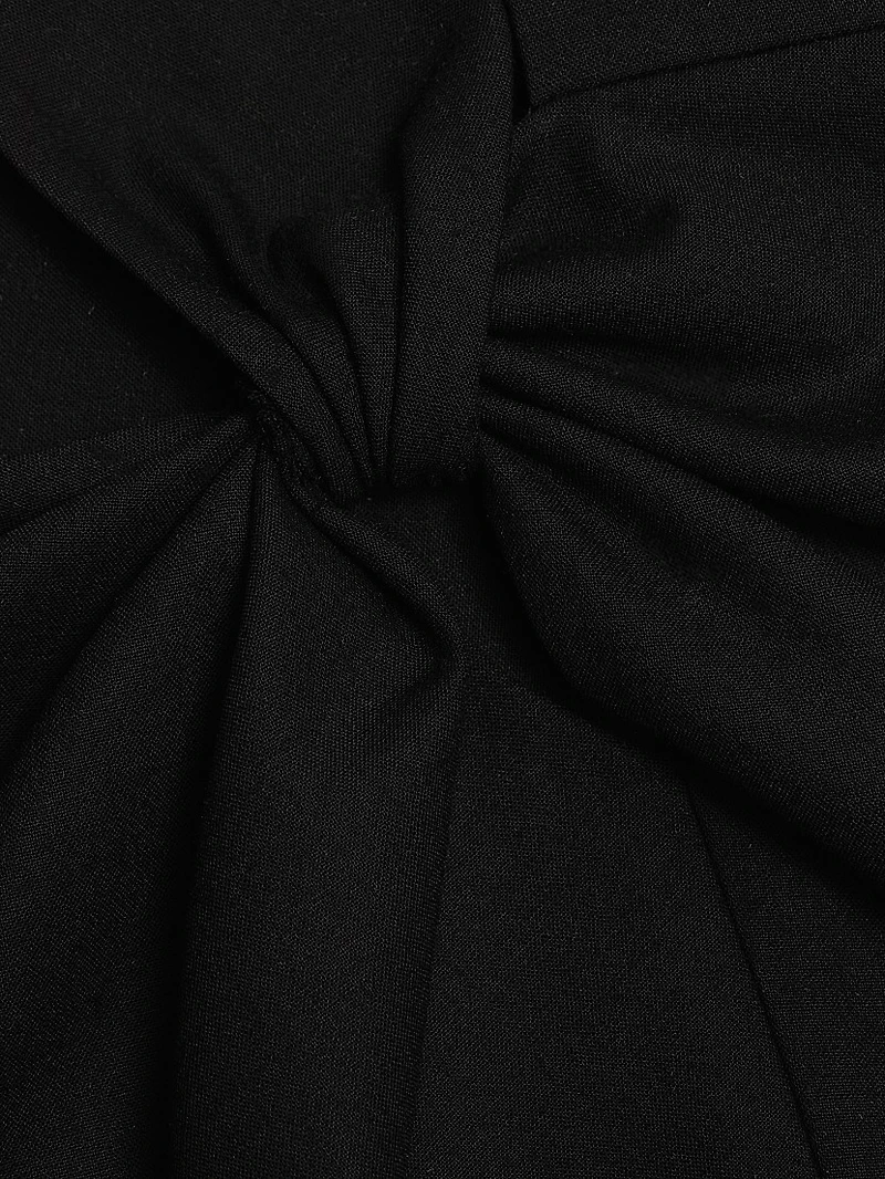 Twist-Detailed Wool Dress