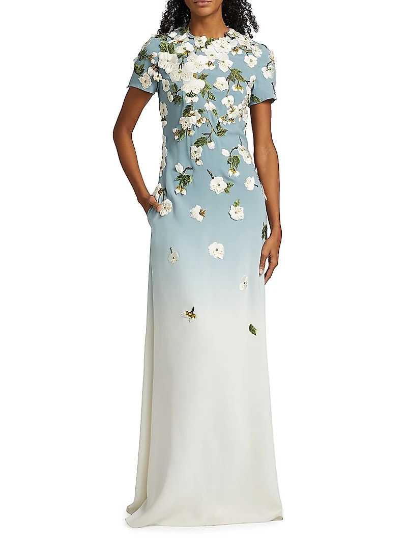 Ombré Cherry Blossom Gown