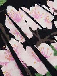 Cherry Blossom Pleated Jacquard Dress