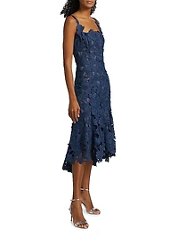 Guipure Lace Trumpet Cocktail Dress