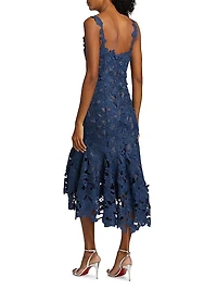 Guipure Lace Trumpet Cocktail Dress