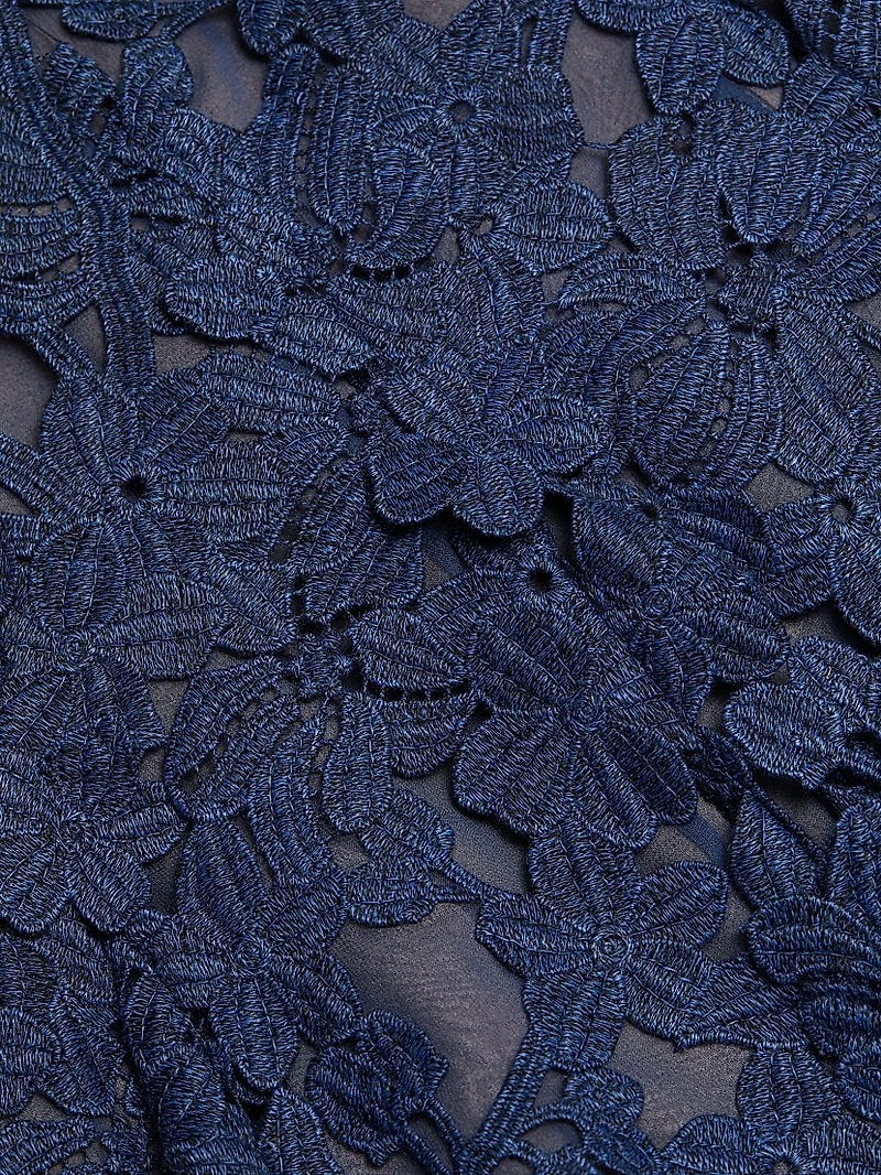 Guipure Lace Trumpet Cocktail Dress