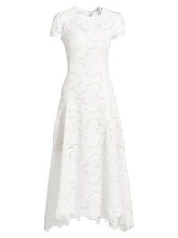 Scroll Guipure Lace Day Dress