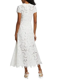 Scroll Guipure Lace Day Dress