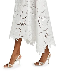 Scroll Guipure Lace Day Dress