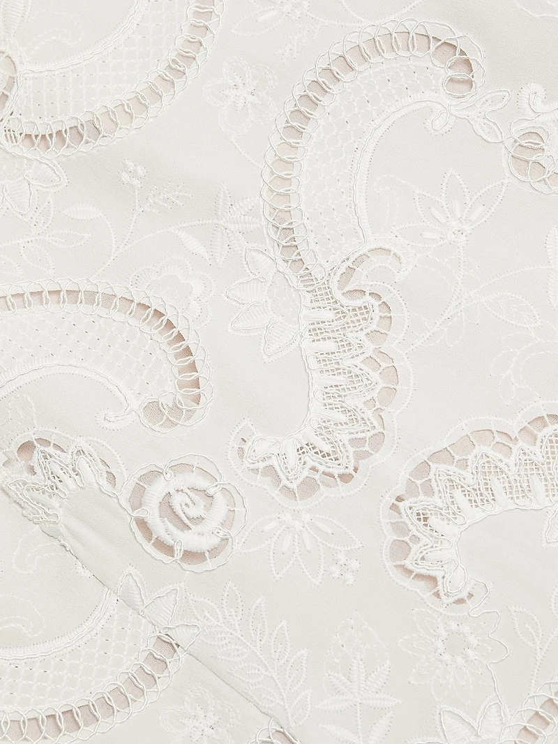 Scroll Guipure Lace Day Dress