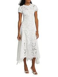 Scroll Guipure Lace Day Dress