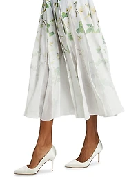 Ombré Cherry Blossom Cady Inset Dress