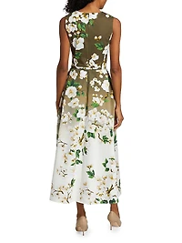 Ombré Cherry Blossom Cocktail Dress