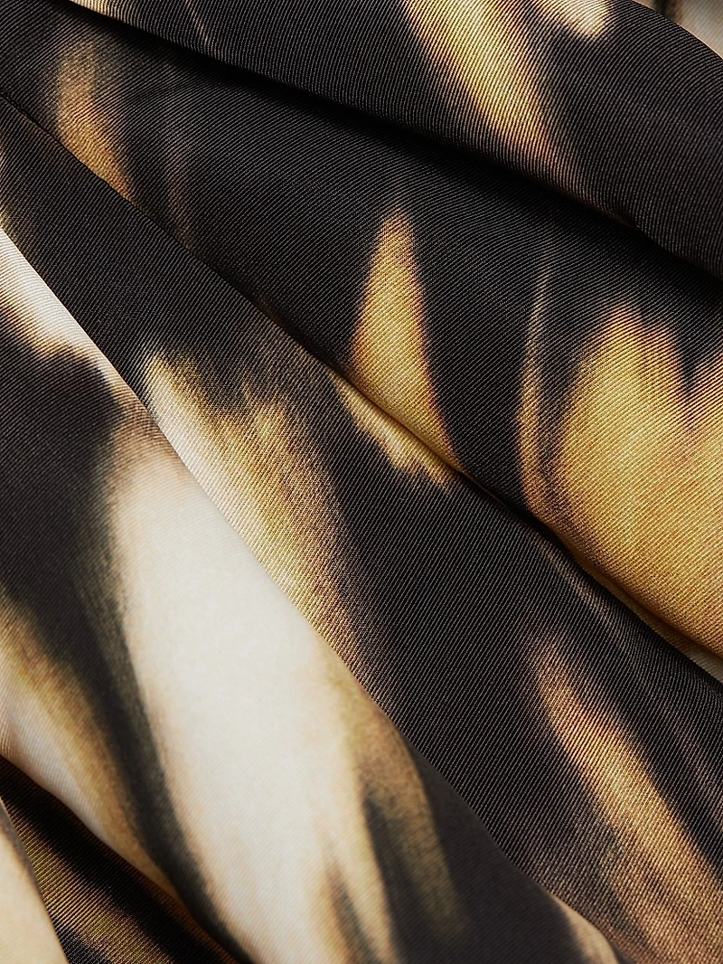 Abstract Butterfly Faille Cocktail Dress