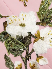 Cherry Blossom Embroidered Ombré Dress