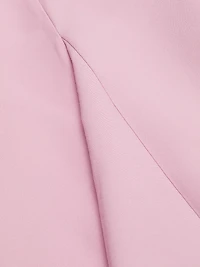 Stretch Wool Scalloped-Hem Minidress