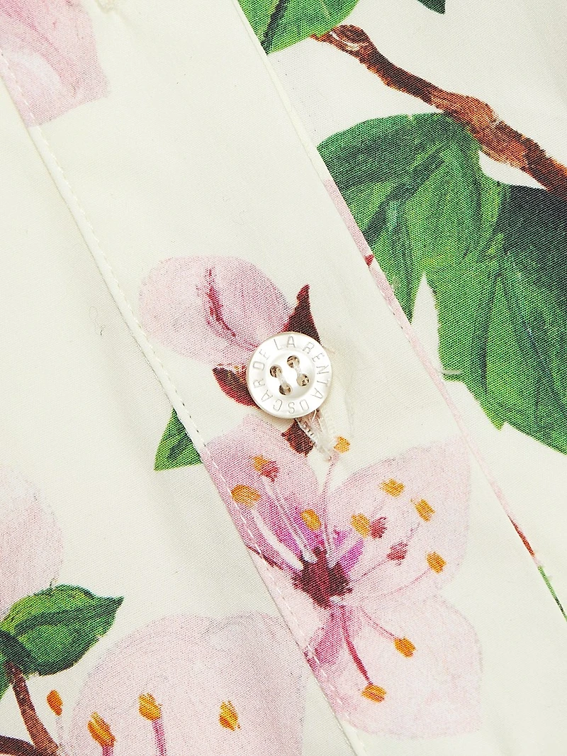 Cherry Blossom Cotton Poplin Blouse