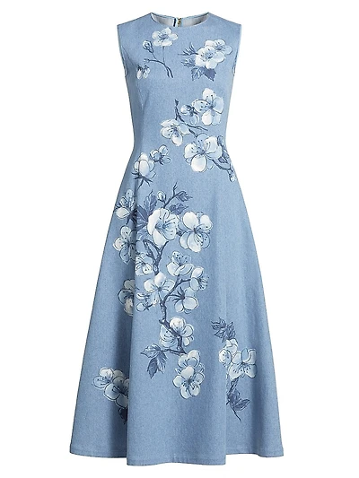 Cherry Blossom Denim Dress
