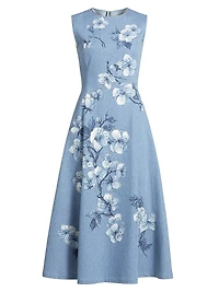Cherry Blossom Denim Dress