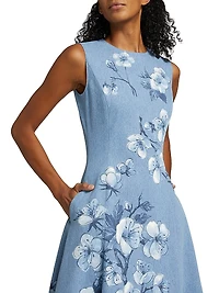 Cherry Blossom Denim Dress
