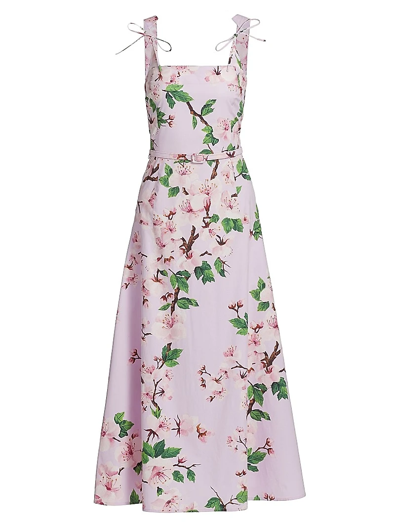 Cherry Blossom Cotton Poplin Dress