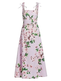 Cherry Blossom Cotton Poplin Dress