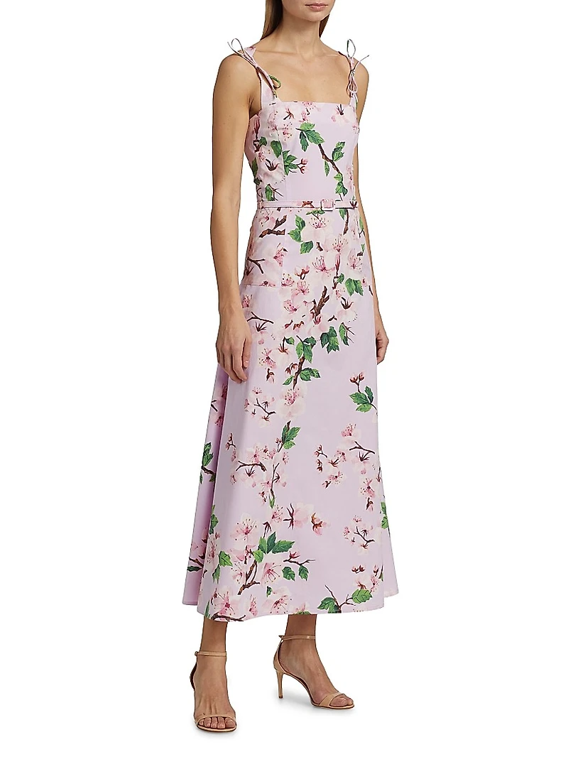 Cherry Blossom Cotton Poplin Dress