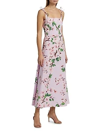 Cherry Blossom Cotton Poplin Dress