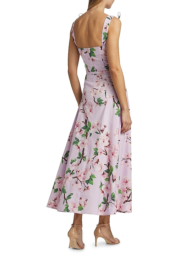 Cherry Blossom Cotton Poplin Dress