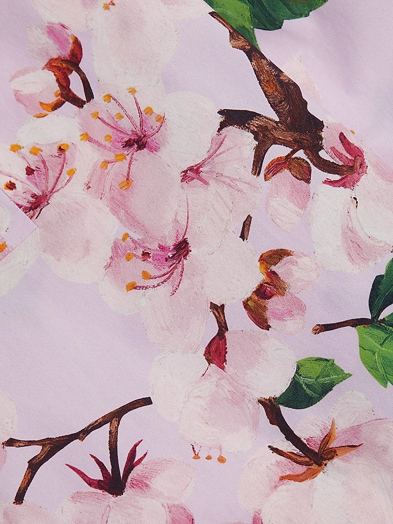 Cherry Blossom Cotton Poplin Dress