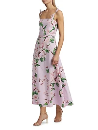 Cherry Blossom Cotton Poplin Dress