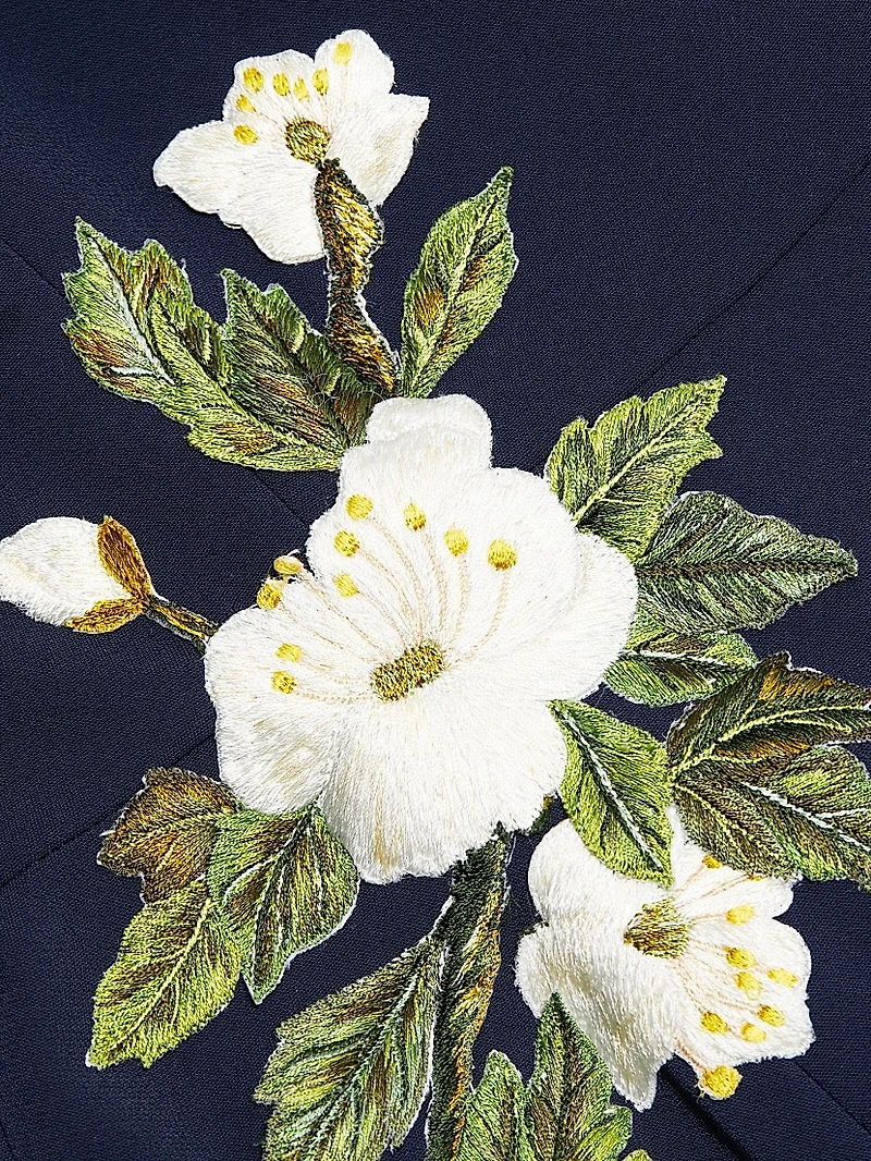 Cherry Blossom Embroidered Gown