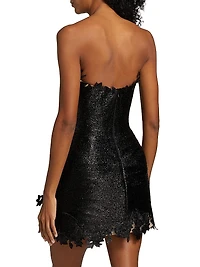Metallic Cherry Blossom Embroidered Dress