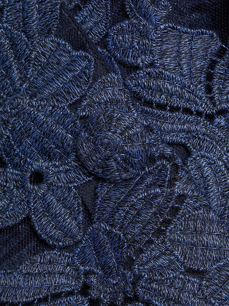 Cherry Blossom Guipure-Lace Jacket