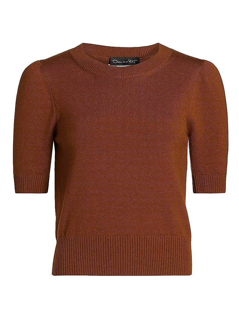 Short-Sleeve Wool Sweater