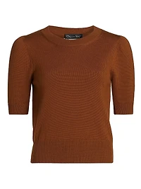 Short-Sleeve Wool Sweater