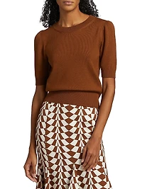Short-Sleeve Wool Sweater