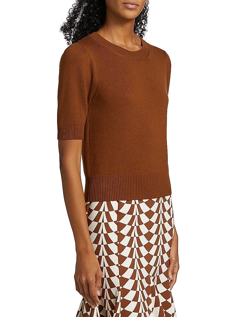 Short-Sleeve Wool Sweater