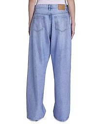Embellished Low-Rise Wide-Leg Jeans