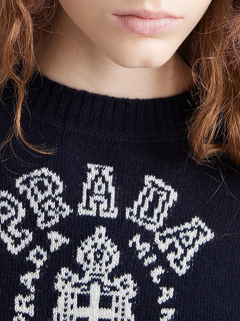 Wool and Cashmere Intarsia Sweater