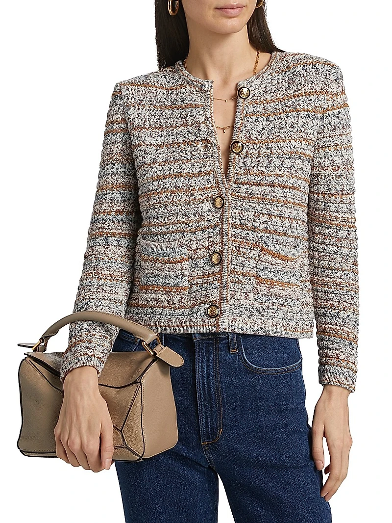 Mixed Knit Cardigan