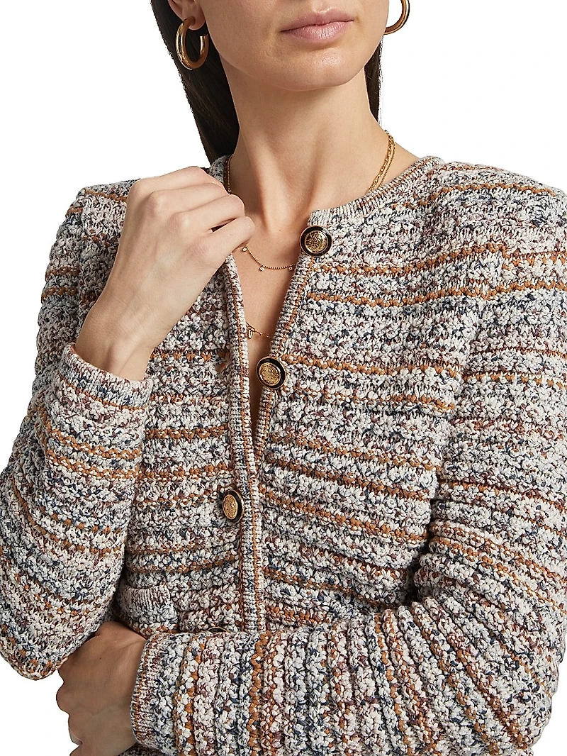 Mixed Knit Cardigan