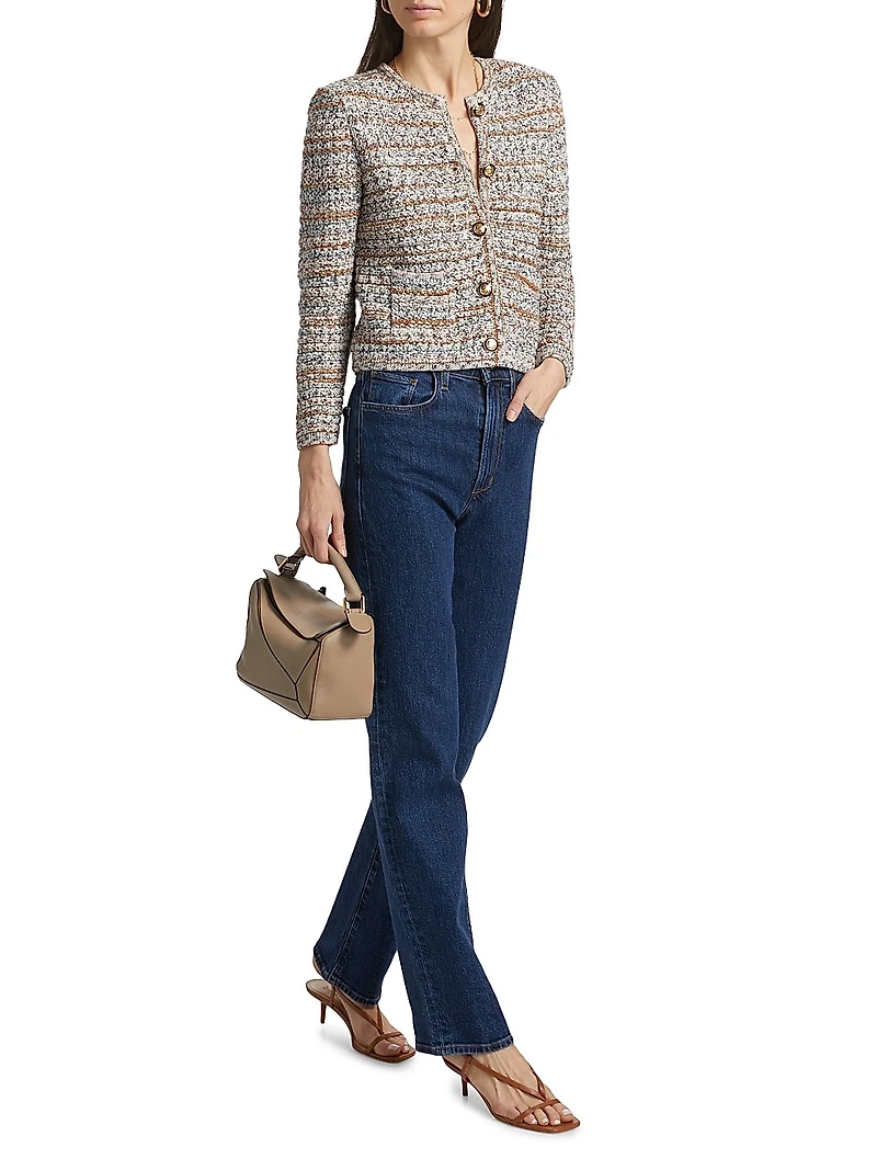 Mixed Knit Cardigan