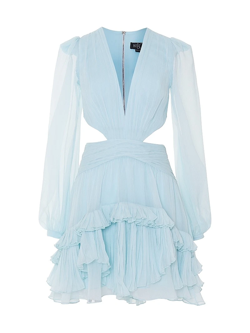 Plisse Essence Cut-Out Minidress