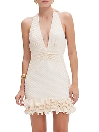 Gavea Mesh Plunge Minidress