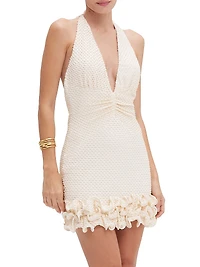 Gavea Mesh Plunge Minidress